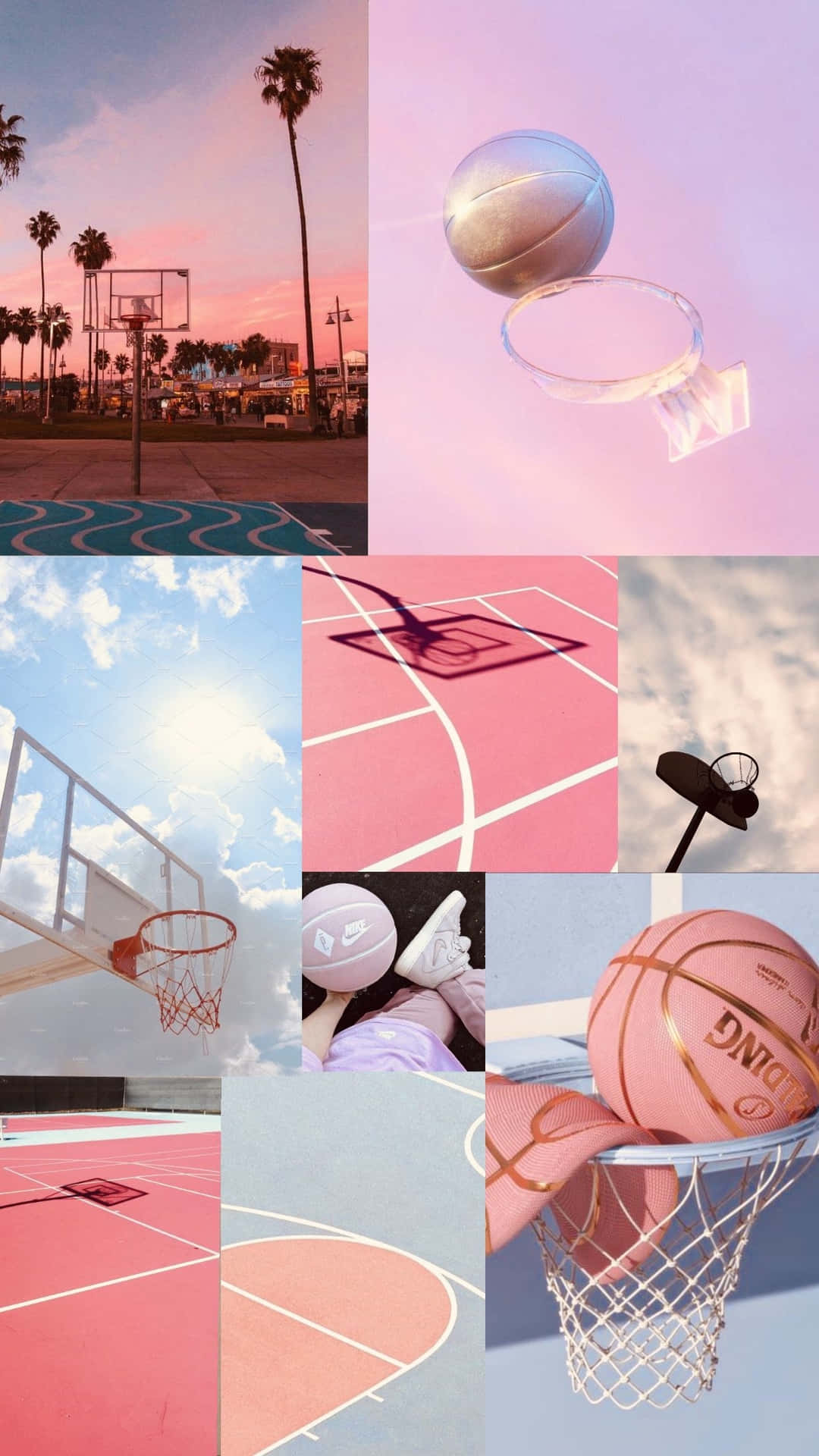 Basketball Girl Aesthetic Collage Wallpaper