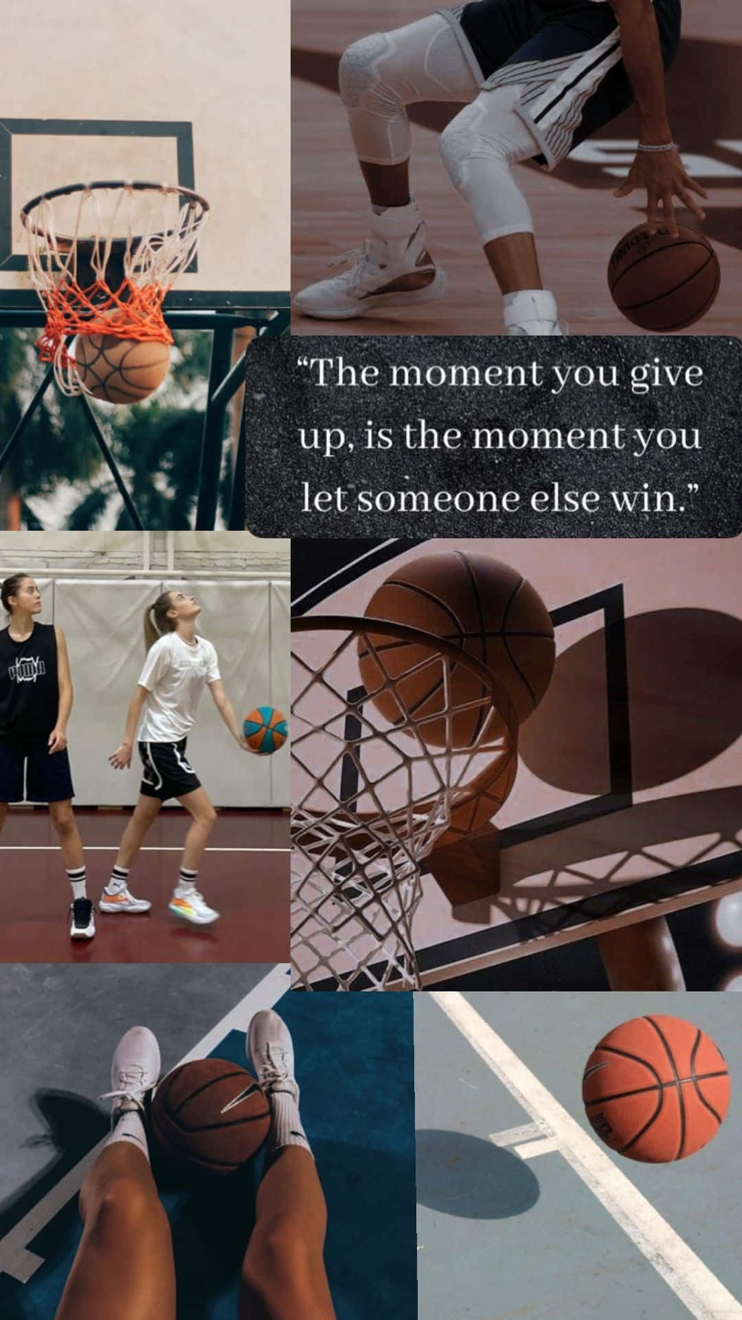 Basketball Girl Inspiration Collage Wallpaper