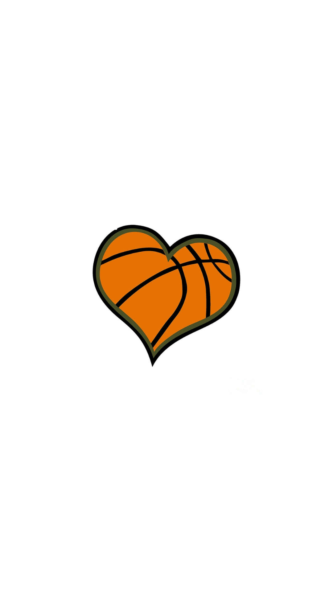 Basketball Heart Love Symbol Wallpaper