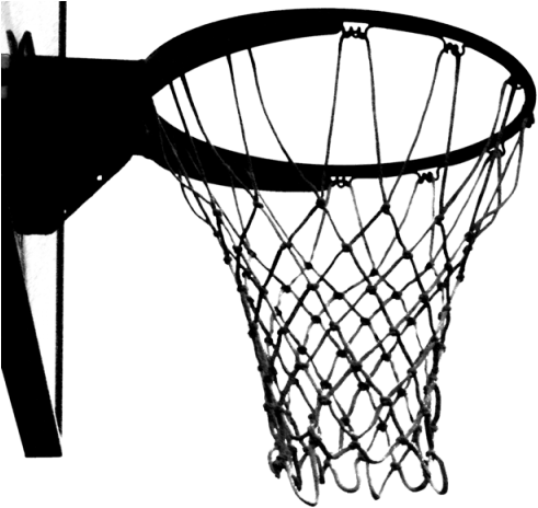 Basketball Hoop Clipart Blackand White PNG