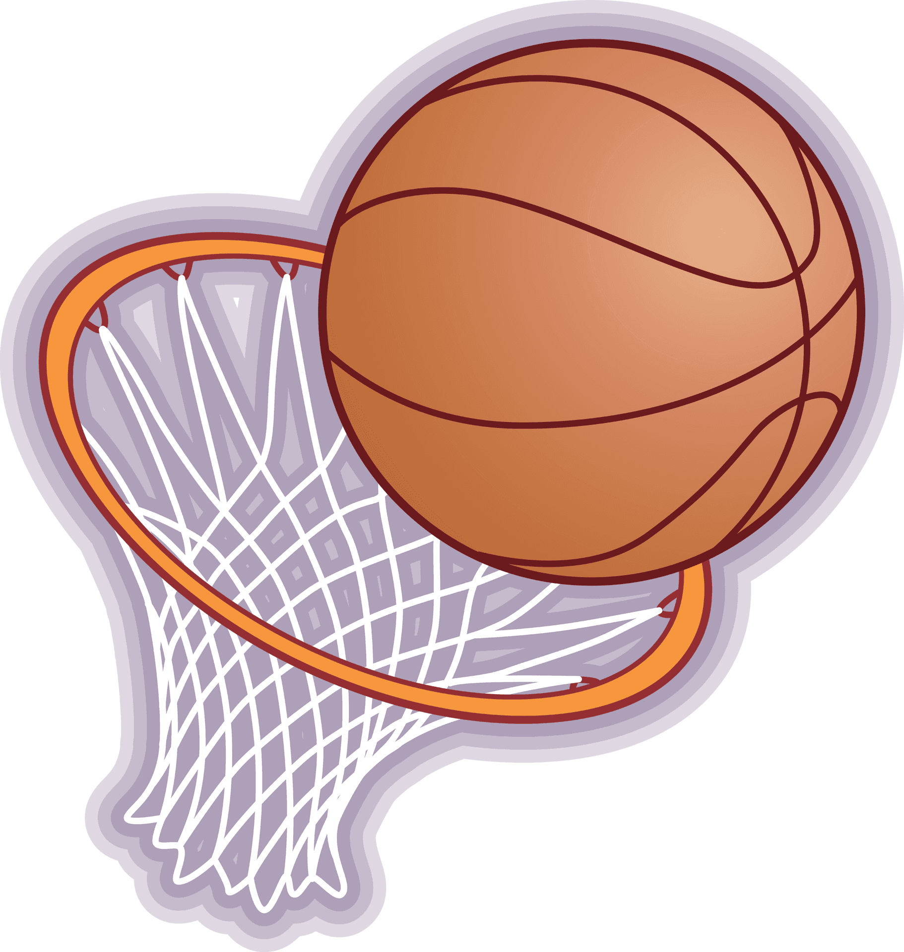 Basketball Hoop Score Illustration PNG