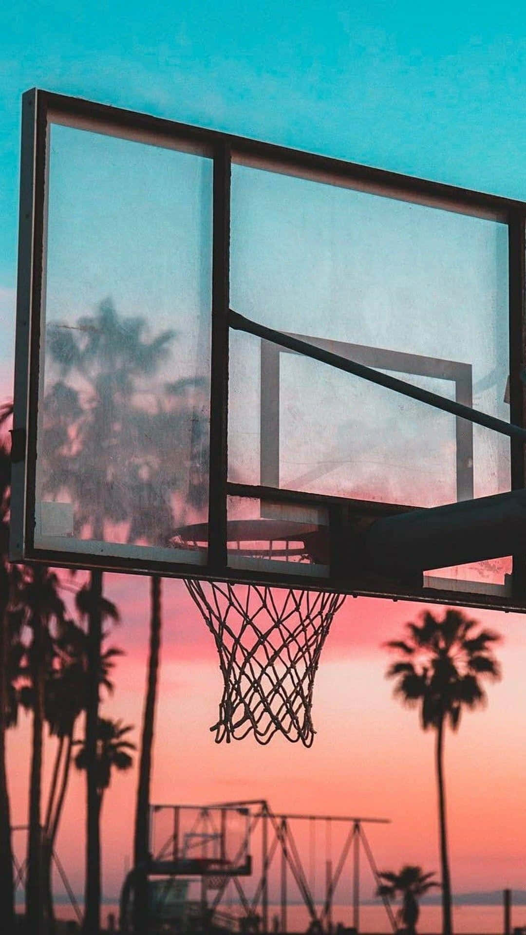 Basketball Hoop Sunset Aesthetic.jpg Wallpaper