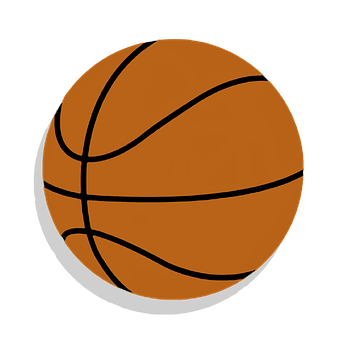 Basketball Icon Black Background PNG