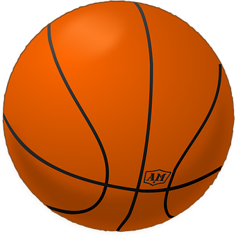 Basketball Iconic Orange Black Background PNG