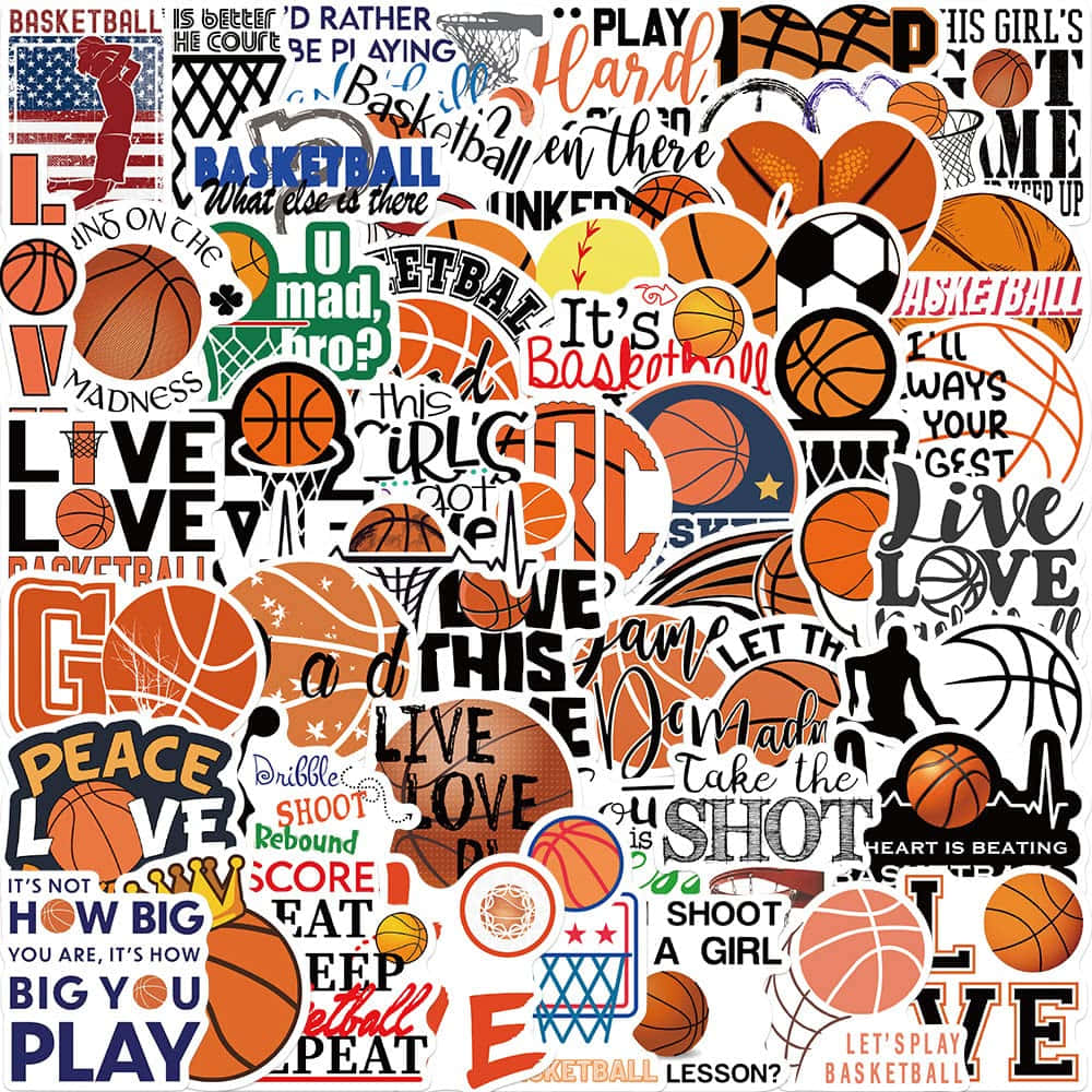 Basketball Inspired Collage Wallpaper