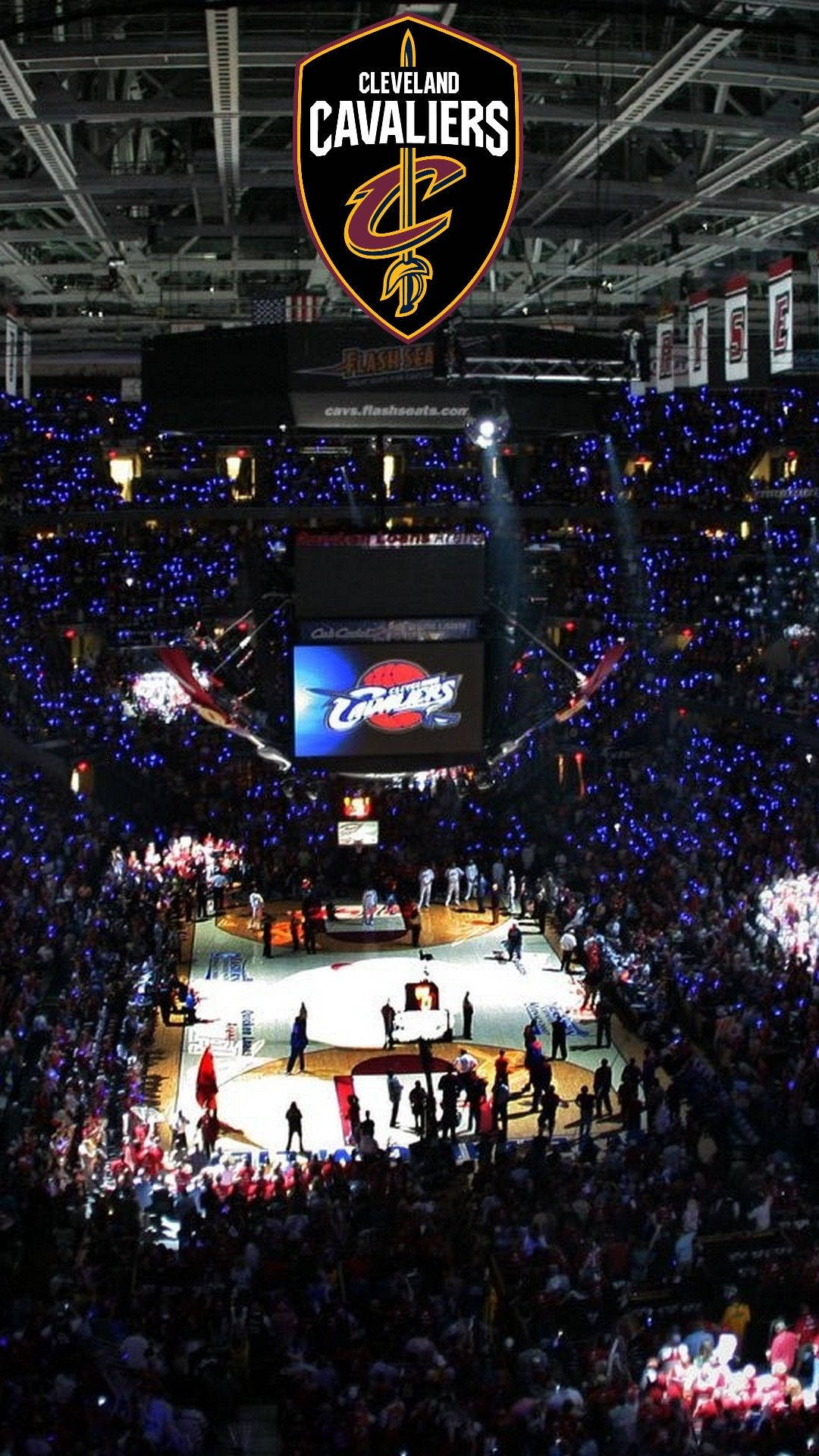 Baloncestoiphone Cleveland Cavaliers Pista De Casa Fondo de pantalla