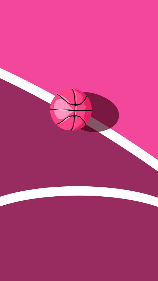 Basketball Iphone Pink Ball And Court