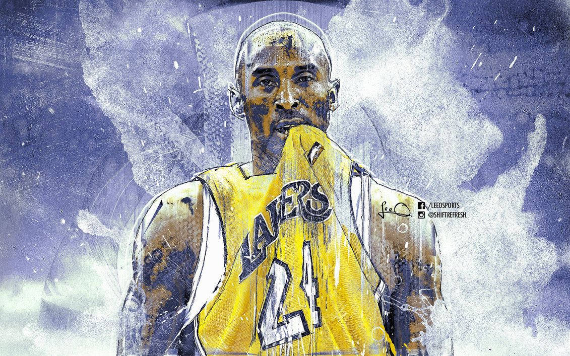 "basketball Legend Kobe Bryant In Action" Wallpaper