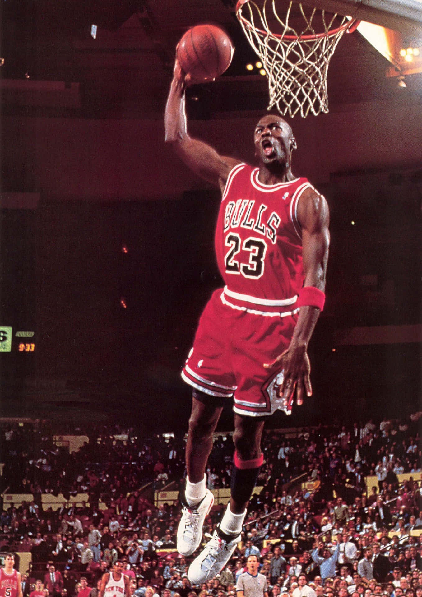Basketball Legend Michael Jordan In Action