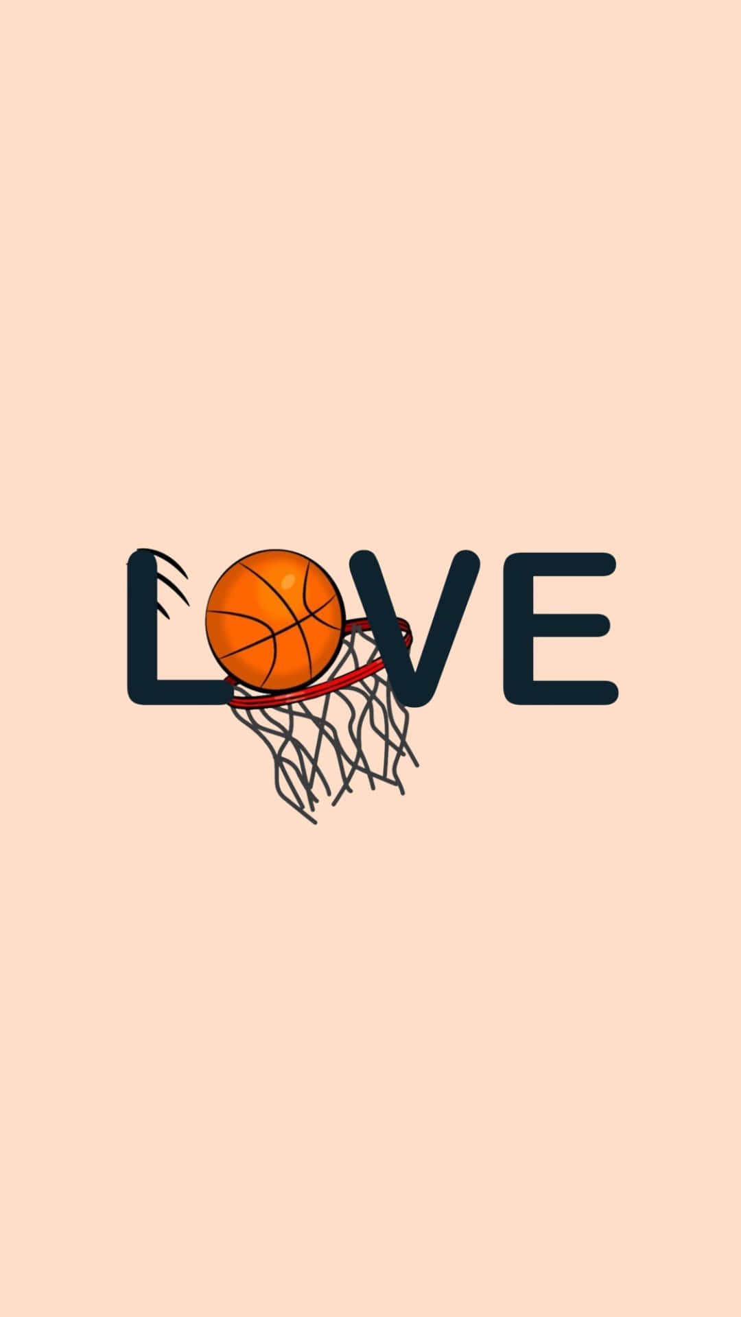 Basketball Love Graphic Wallpaper