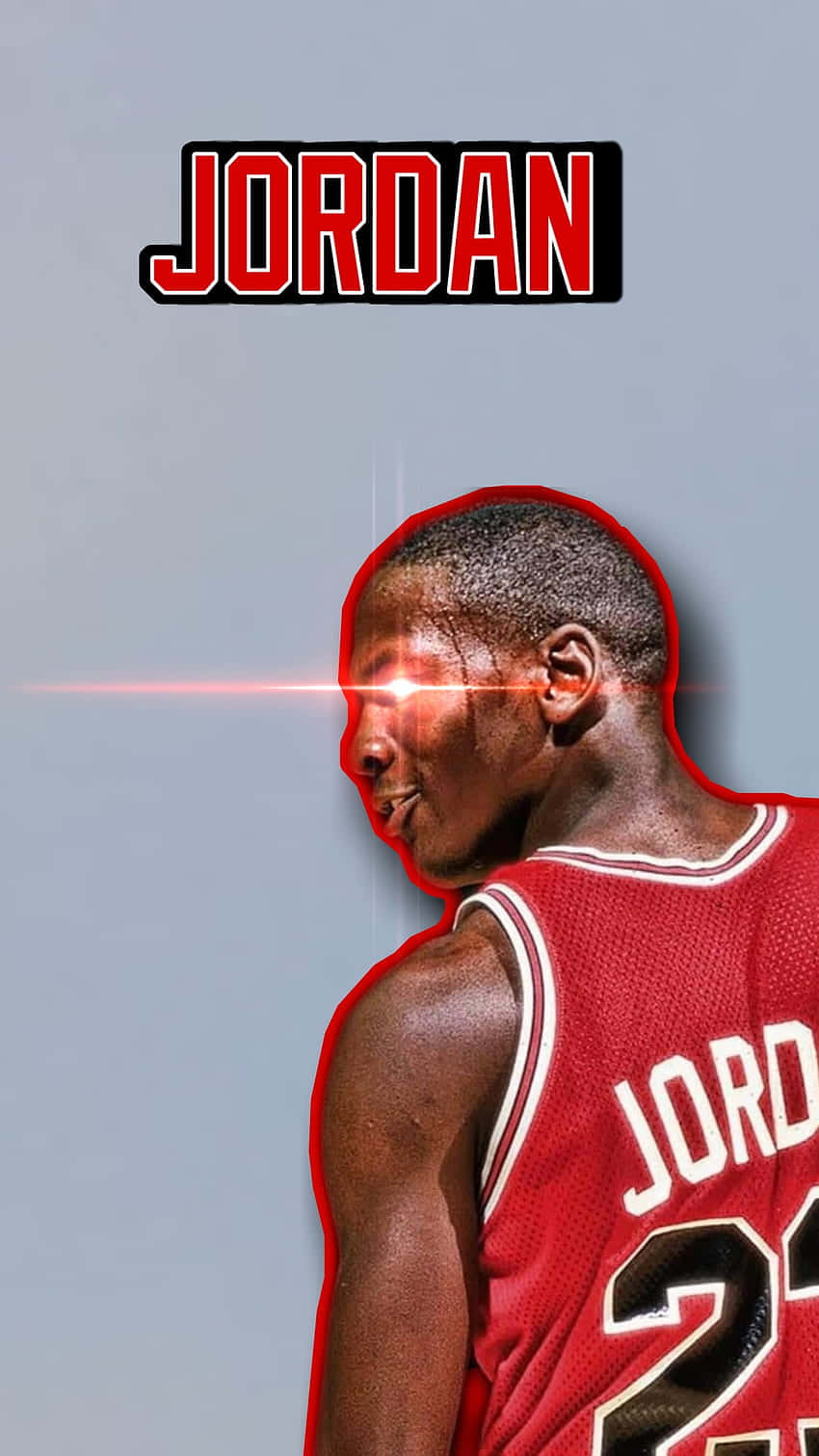 Ikonisk Michael Jordan hænger fra rim tapet Wallpaper