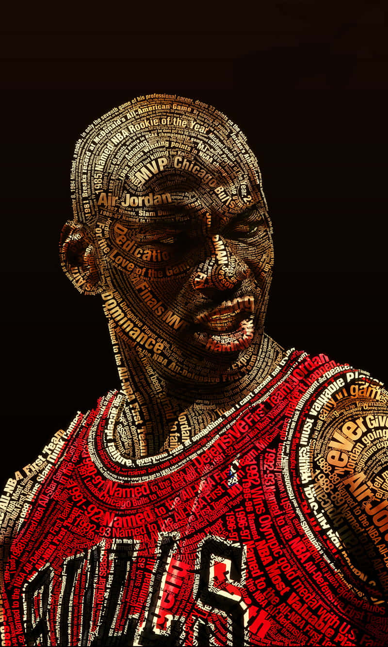 Michael Jordan tager flyvning under en ikonisk slam dunk Wallpaper