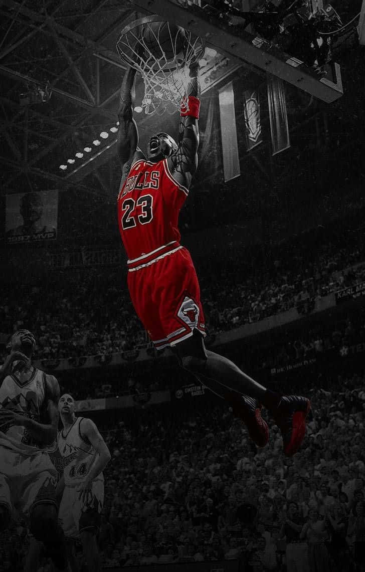 Basketball Michael Jordan Slam Dunk Wallpaper