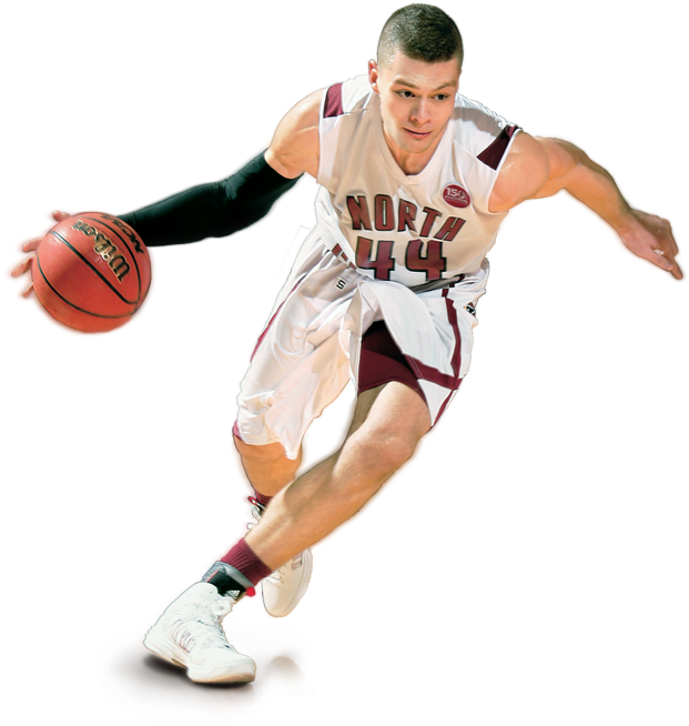Basketball Player Dribbling Action PNG