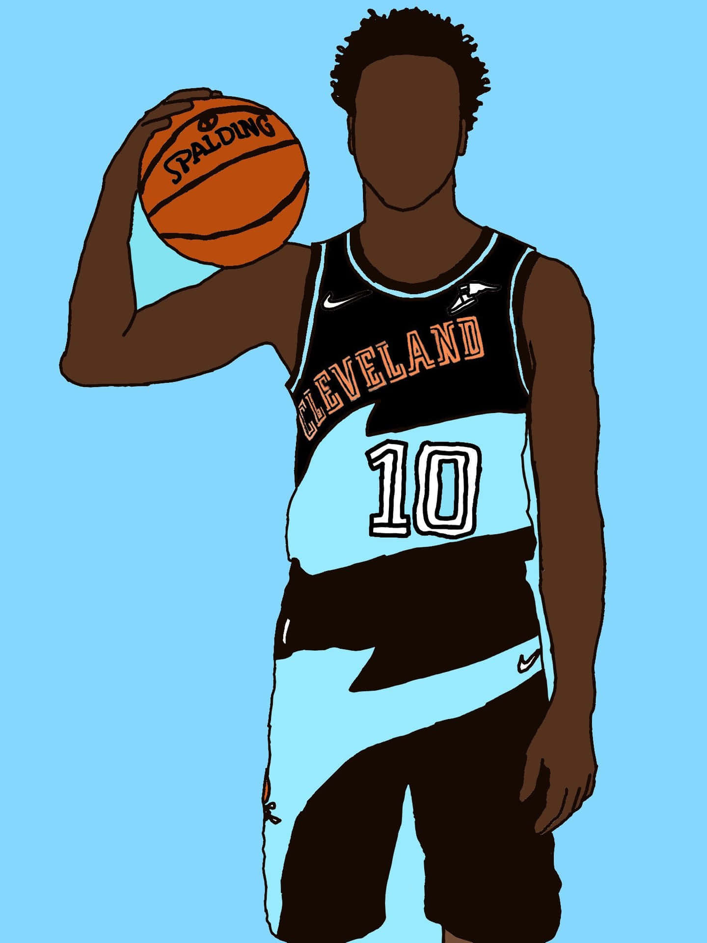 Basketball Player Illustration Cleveland10 Wallpaper