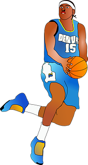 Basketball_ Player_ In_ Blue_15 PNG