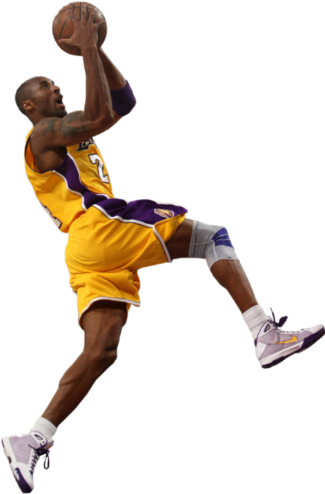 Basketball Player Mid Air Dunk Attempt PNG