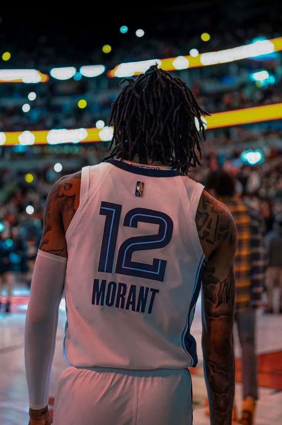 Basketball_ Player_ Number_12_ Morant_ Jersey_ Back_ View Wallpaper