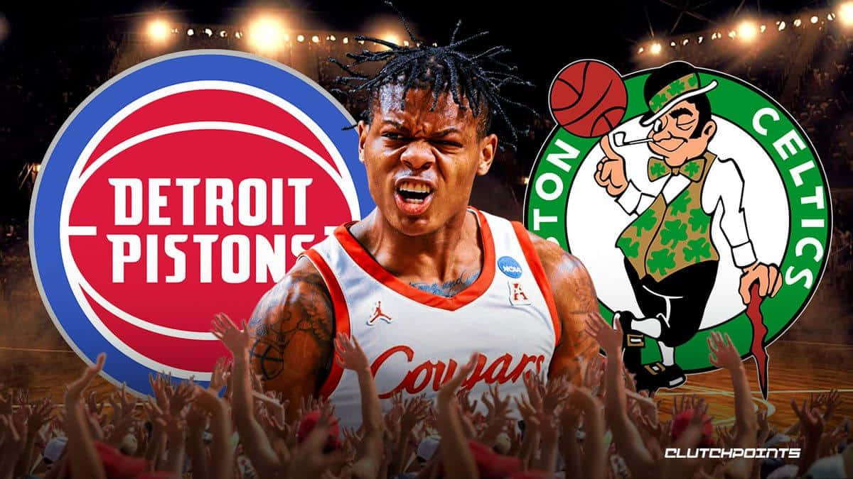 Basketball Player Pistons Celtics Matchup Wallpaper