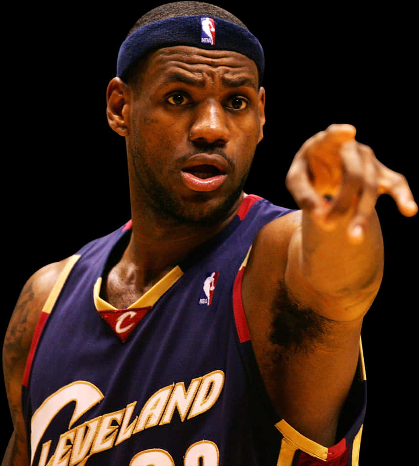 Basketball Player Pointing During Game.jpg PNG