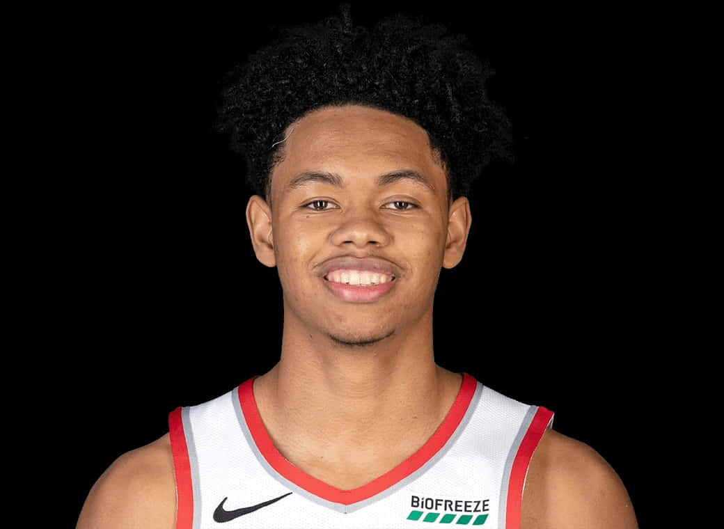 Basketballer Portret Anfernee Simons Achtergrond