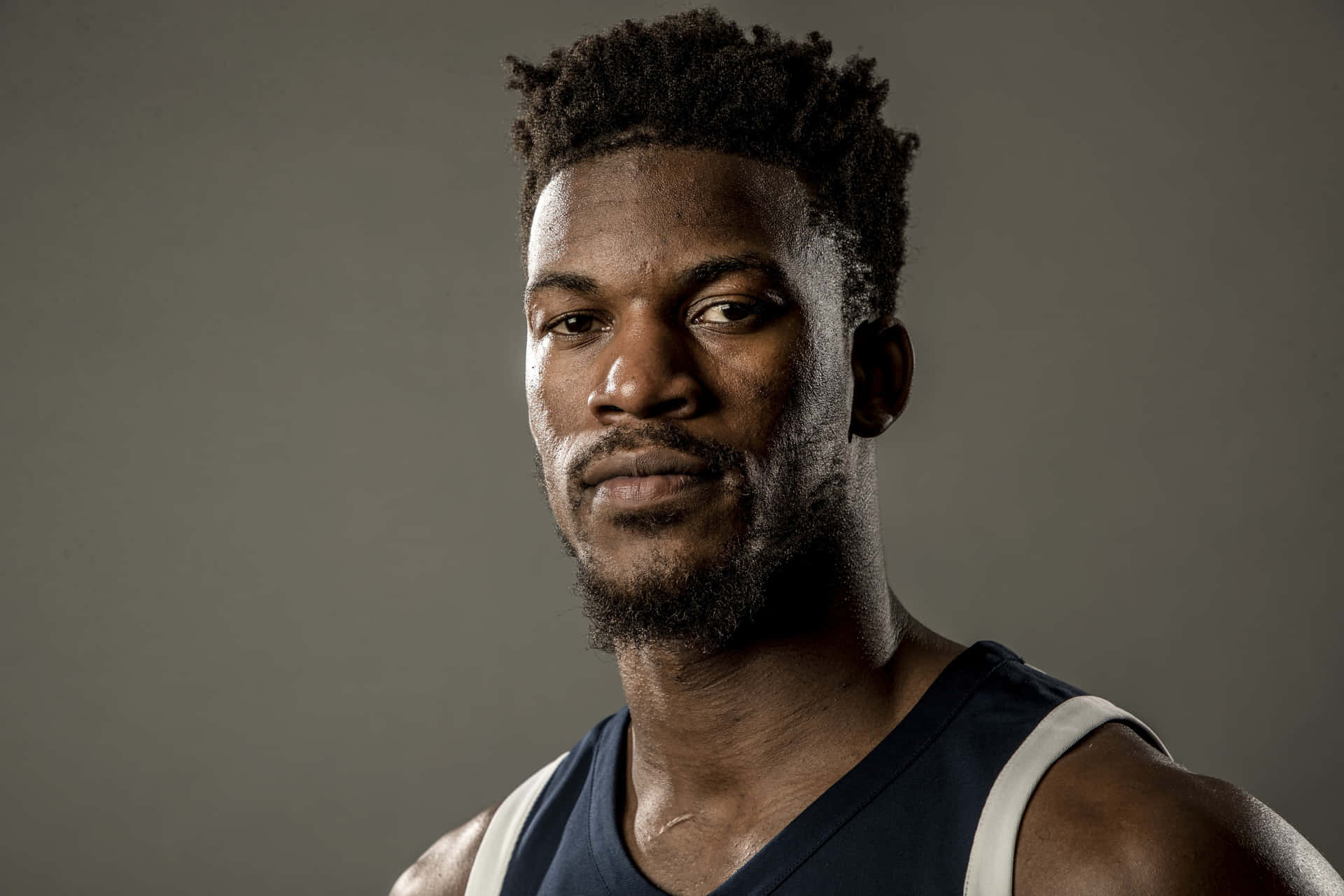 Basketballer Portret Jimmy Butler Achtergrond