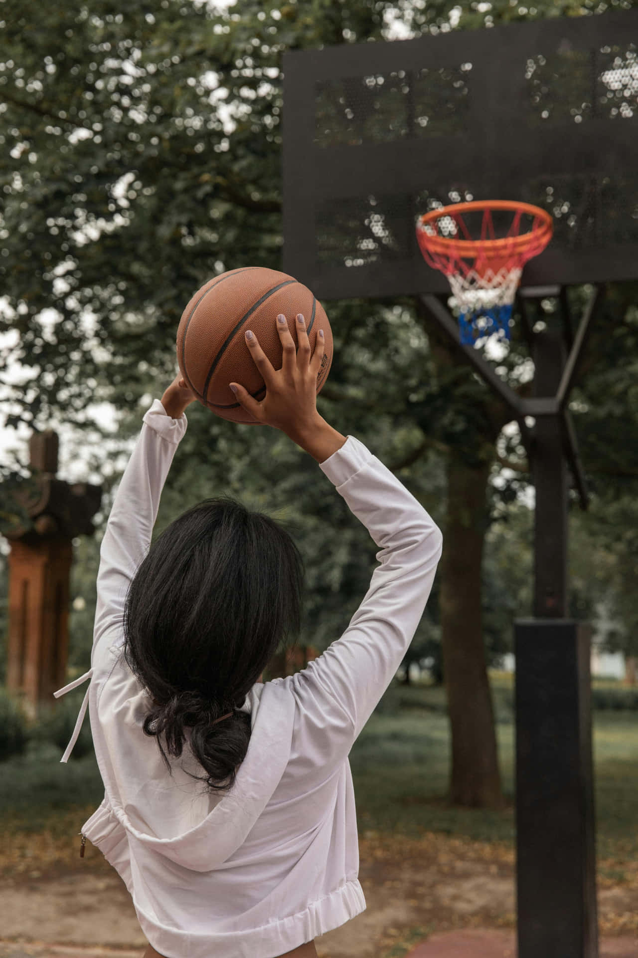 Basketball Shotin Park Aesthetic.jpg Wallpaper
