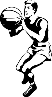 Basketball Silhouette Art PNG