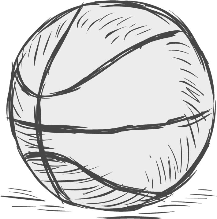 Basketball Sketch Artwork PNG