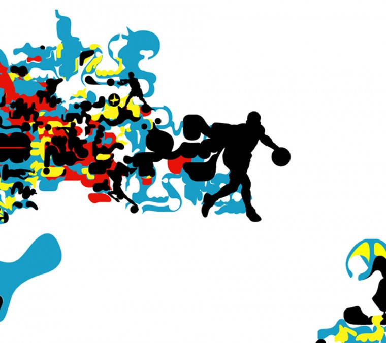 Basketball Sports Silhouetter i 4K Opløsning Wallpaper