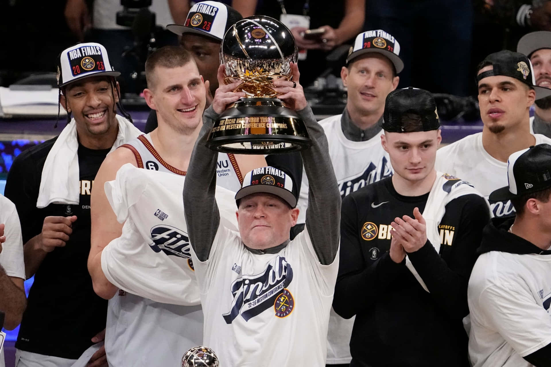 Basketbalteam Vieren Kampioenschapsoverwinning Achtergrond