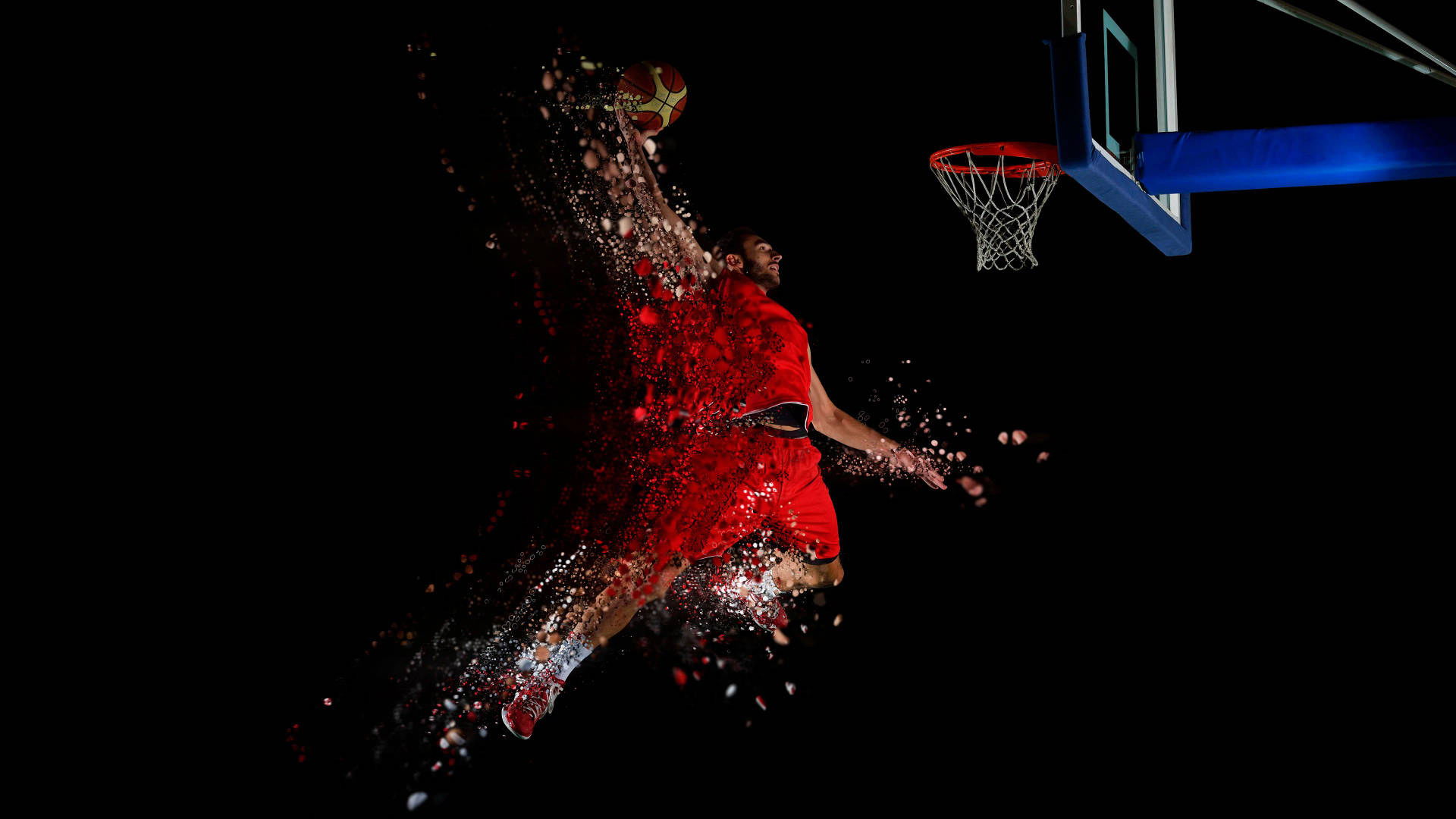 Basketball Team Dunk Edit Wallpaper