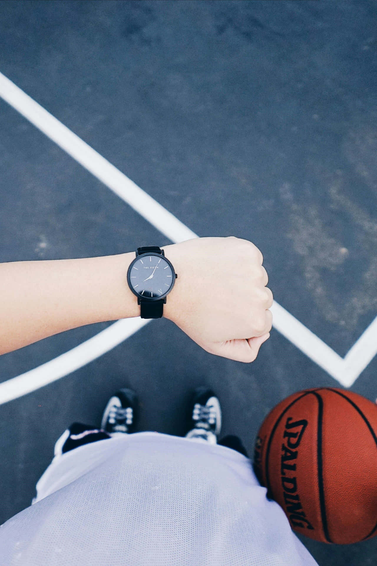 Basketball Time Court View Wallpaper