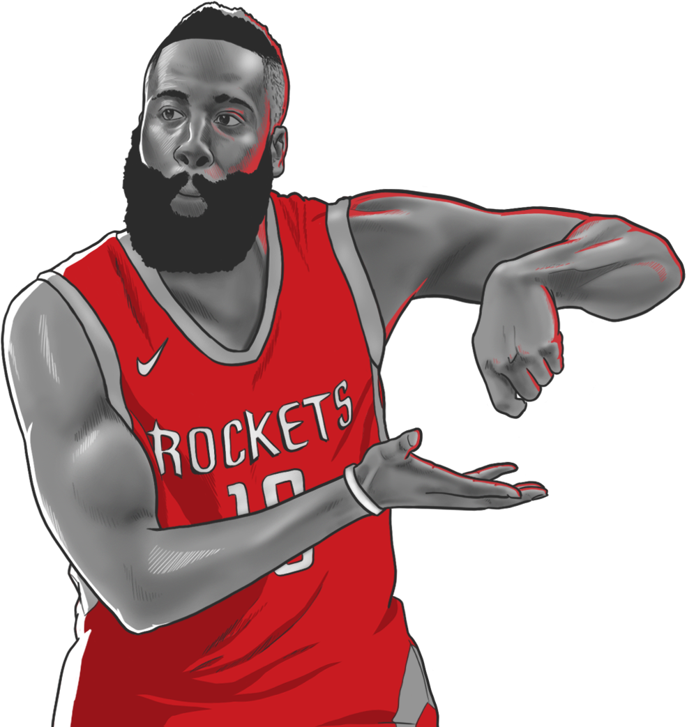 Basketball_ Player_in_ Red_ Jersey PNG