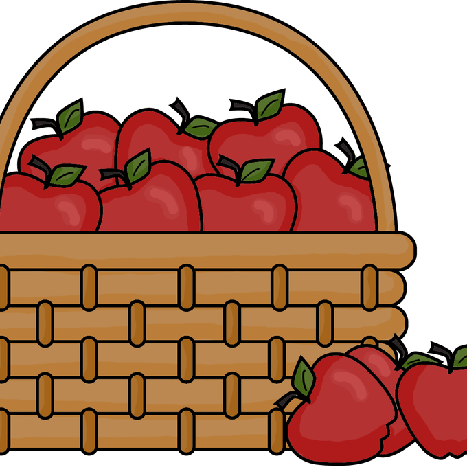 Basketof Red Apples Illustration PNG