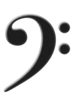 Bass Clef Symbolon Black Background PNG