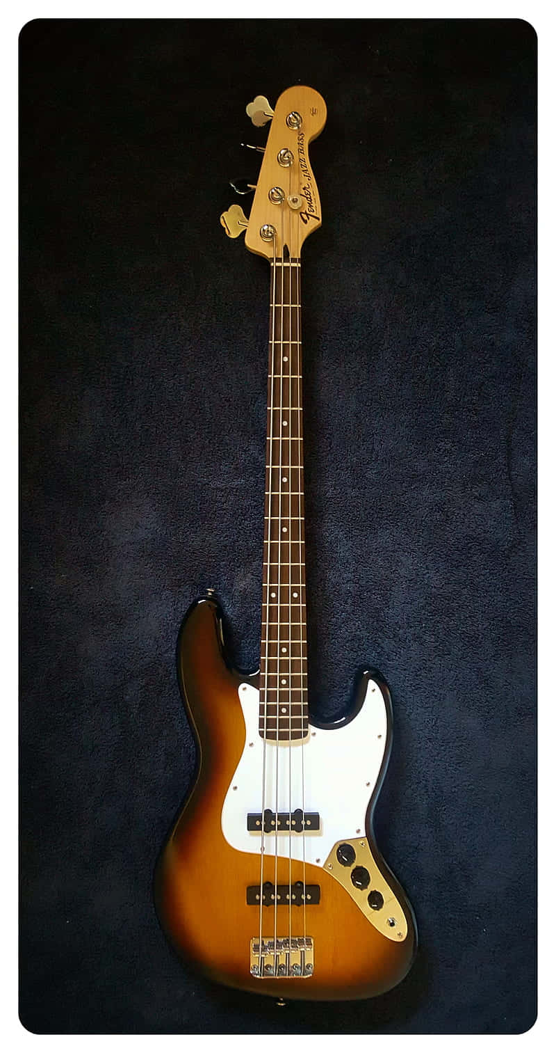 Brown White Bass Guitar Wallpaper