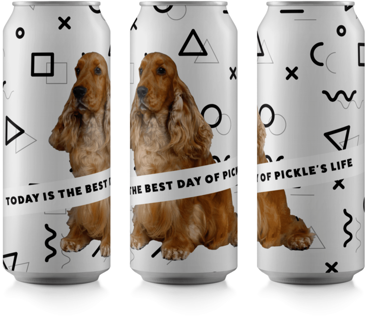 Basset Hound Branded Drink Cans PNG