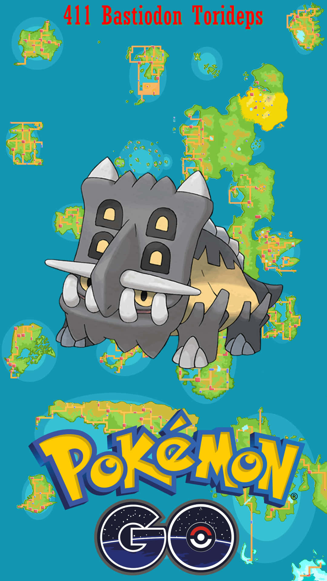 Bastiodon Showing Strength - Authentic Pokémon Image Wallpaper