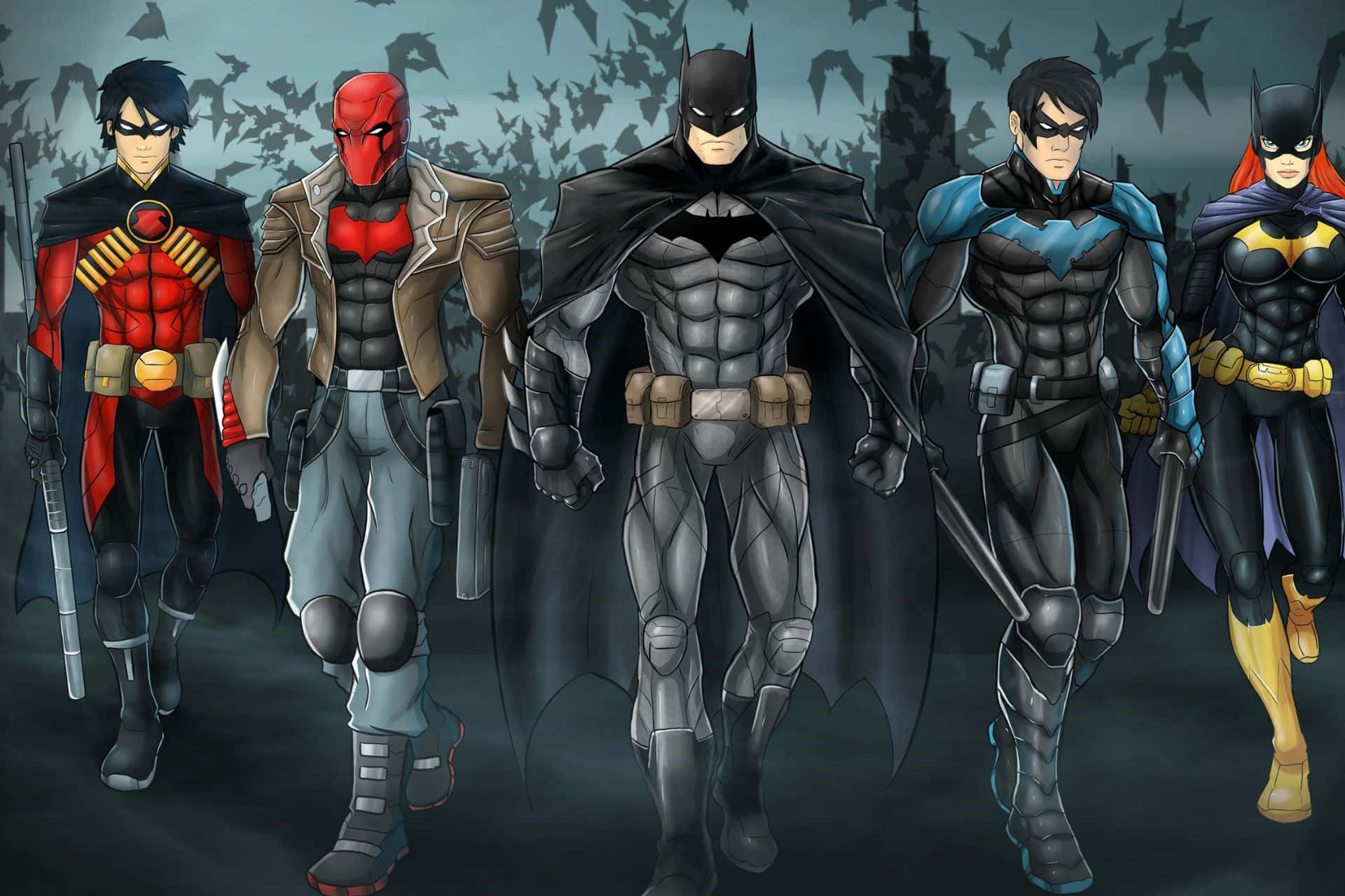 Bat-family United: The Guardians of Gotham Wallpaper