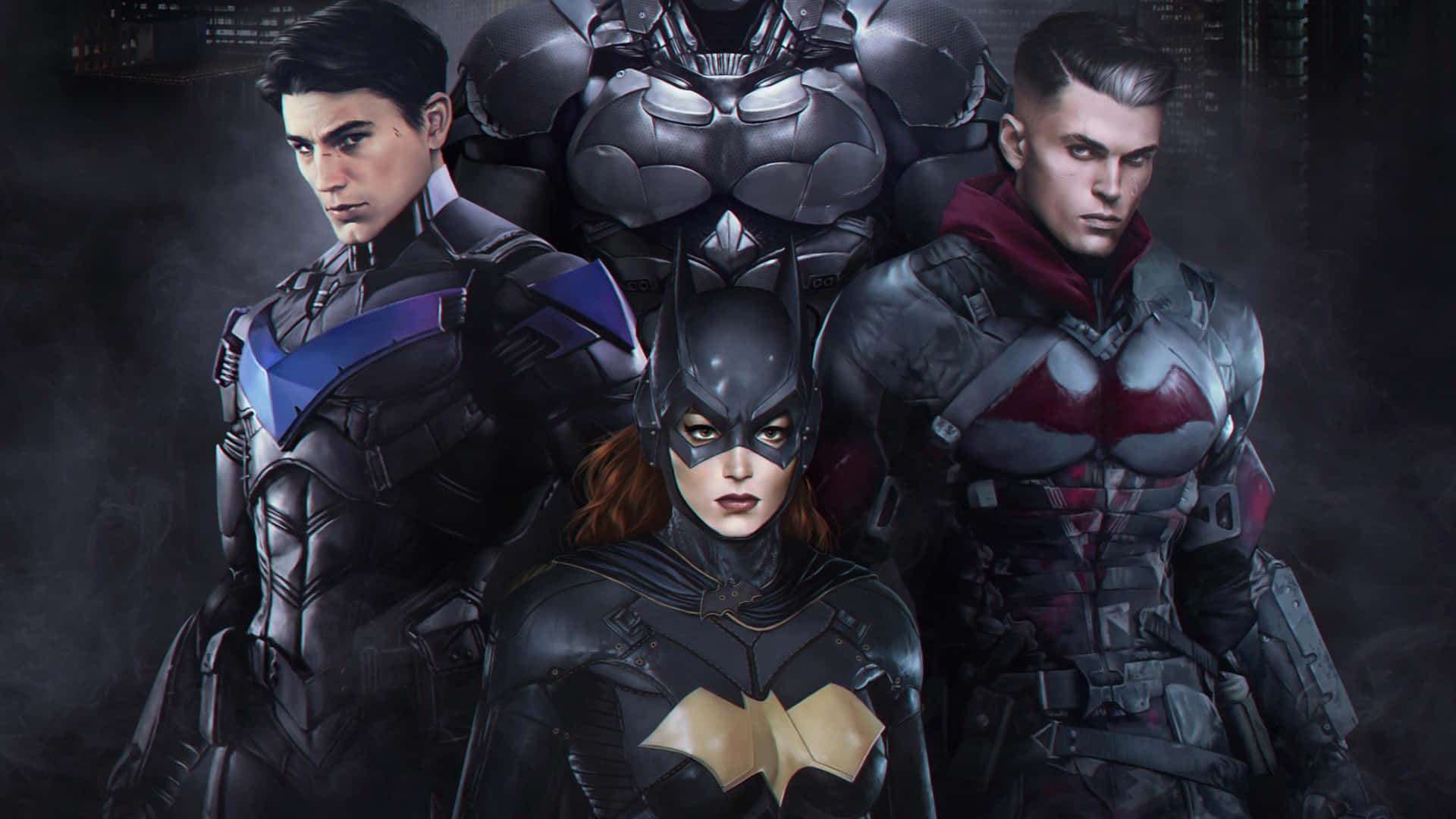 United Bat-family Ready for Action Wallpaper