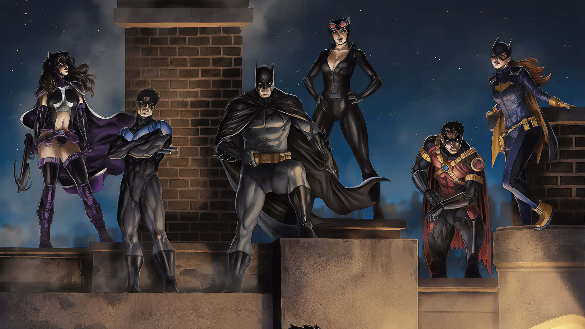 Caption: United Under Shadows: The Bat-Family Wallpaper