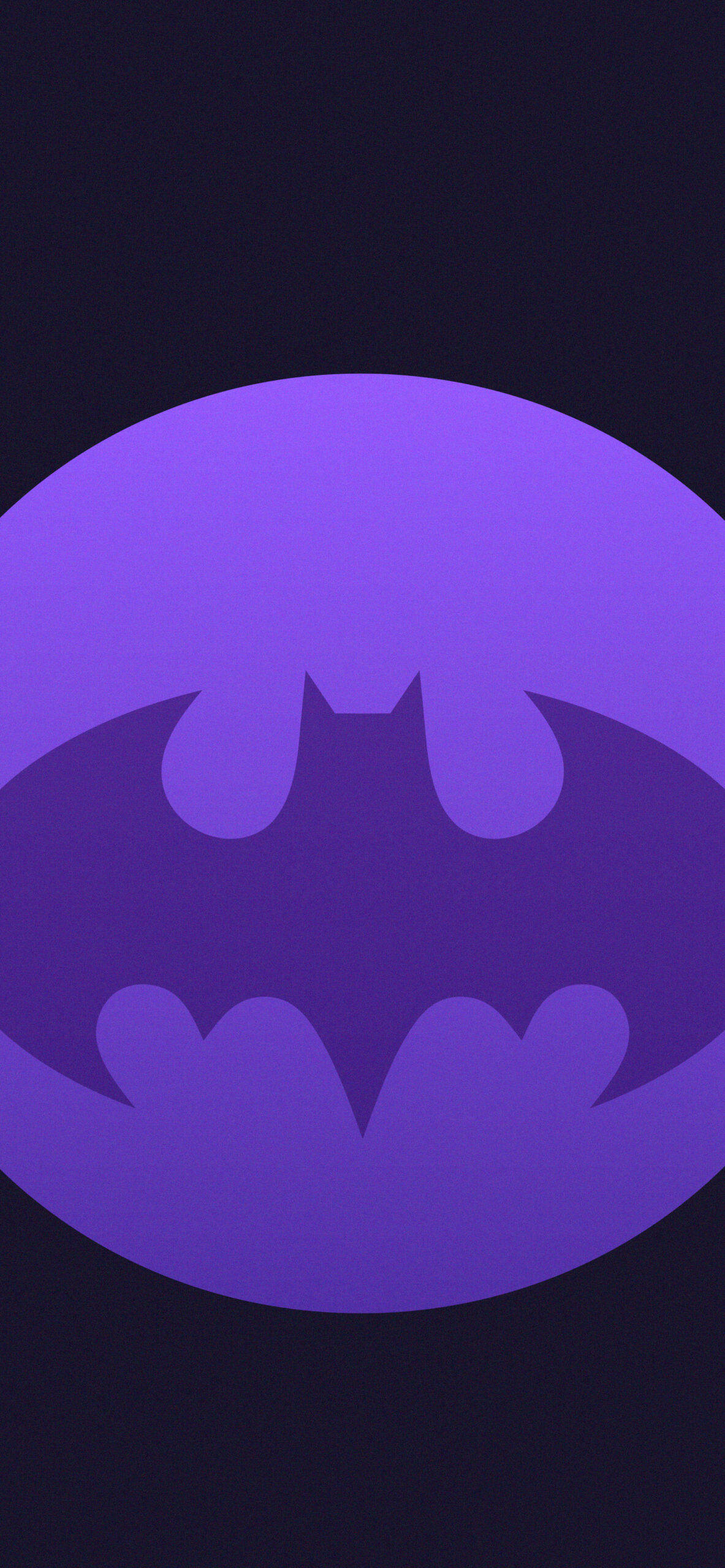 Bat Signal Dark Purple And Black Wallpaper