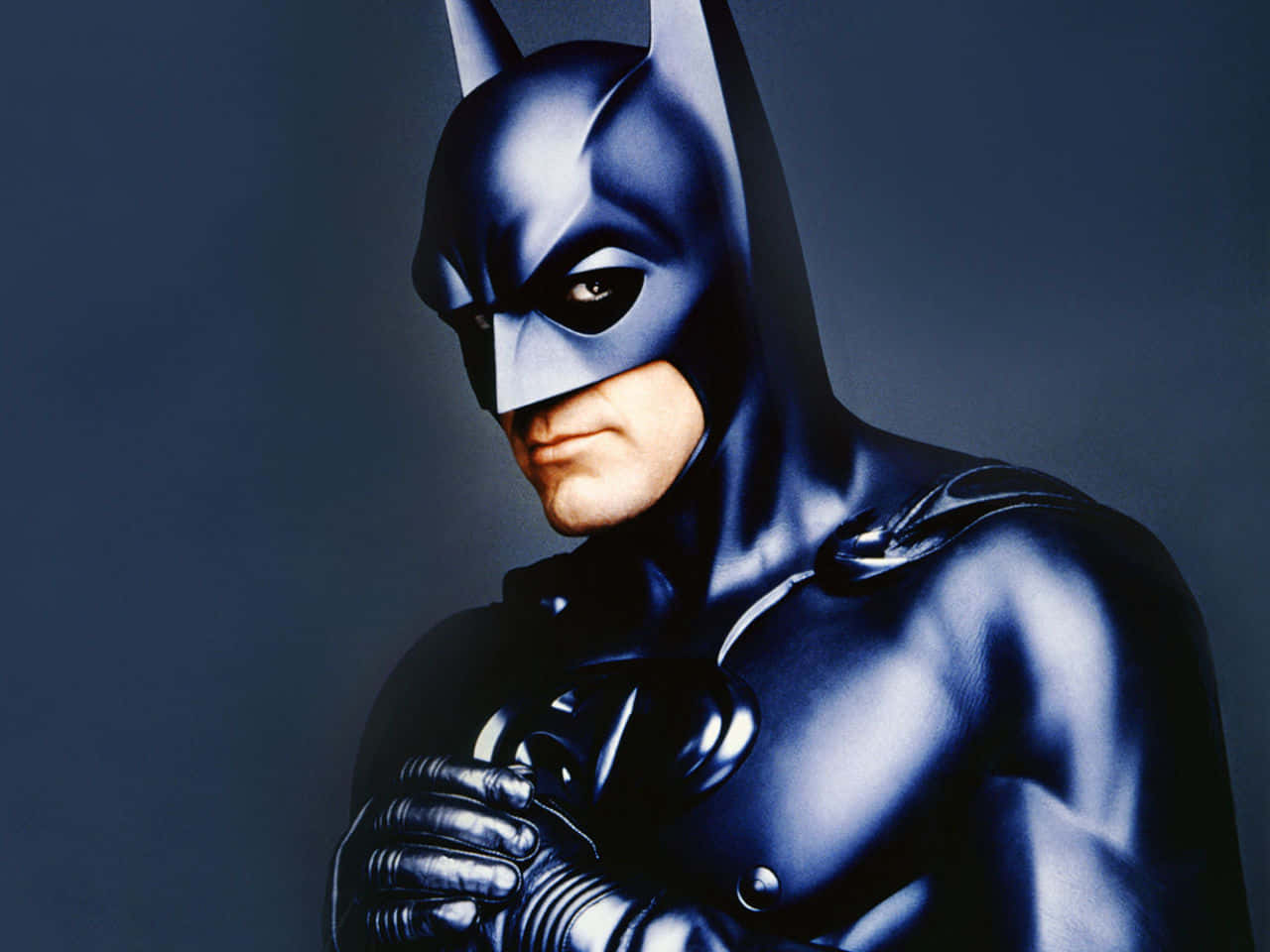 Elcaballero Oscuro: Batman En El Traje De Murciélago. Fondo de pantalla