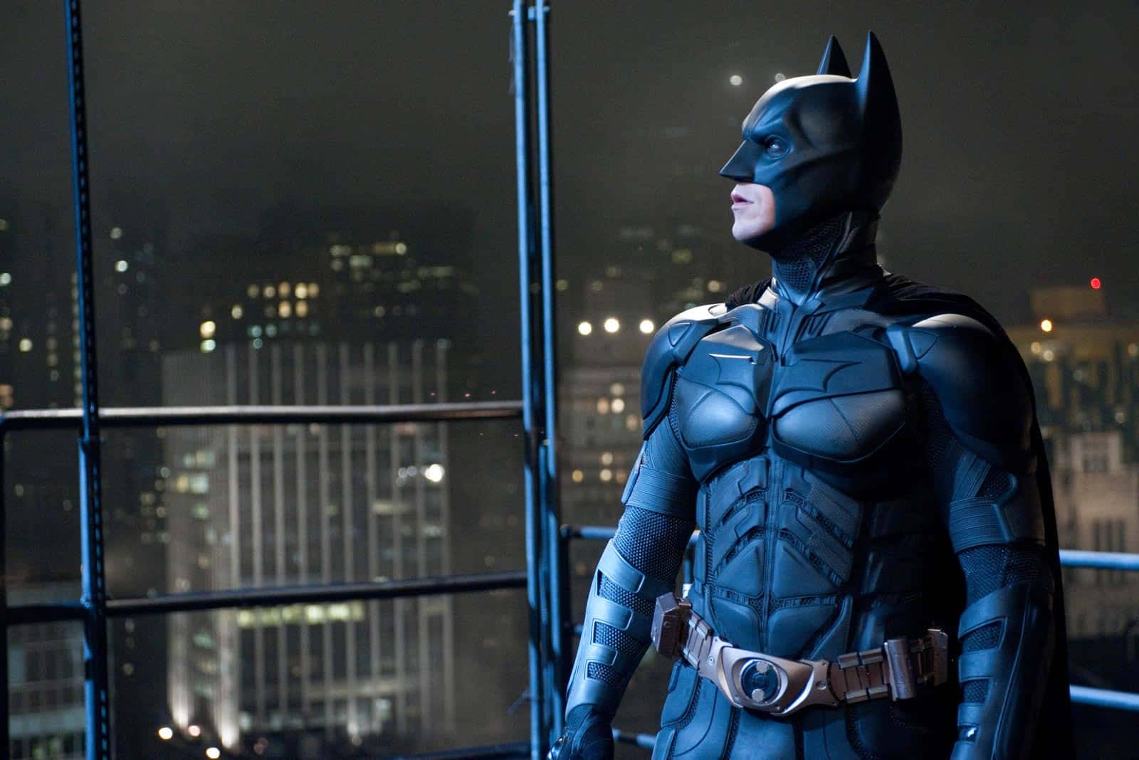 The Dark Knight's Dazzling Bat-suit Wallpaper