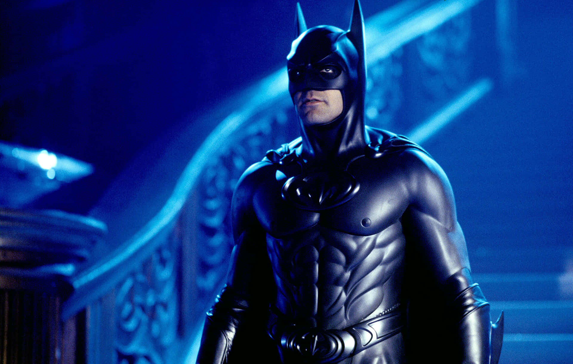 Elcaballero Oscuro: Batman En Su Traje De Murciélago. Fondo de pantalla