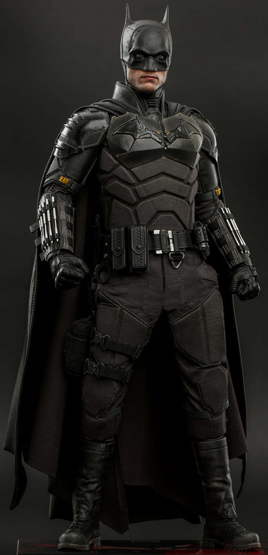 Caption: The Dark Knight and his Armored Bat-suit Wallpaper