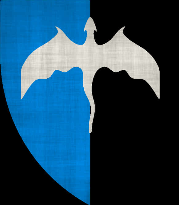 Blueand Black Bat Symbol Shield PNG