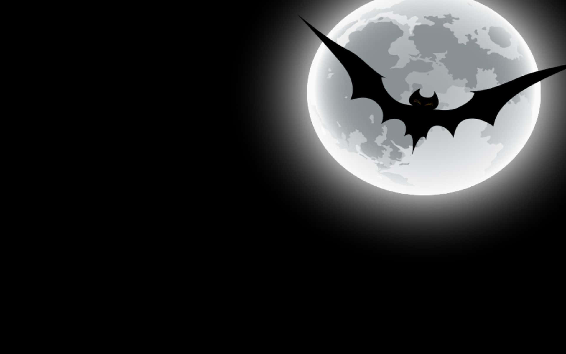 Bat Flying In Full Moon Wallpaper