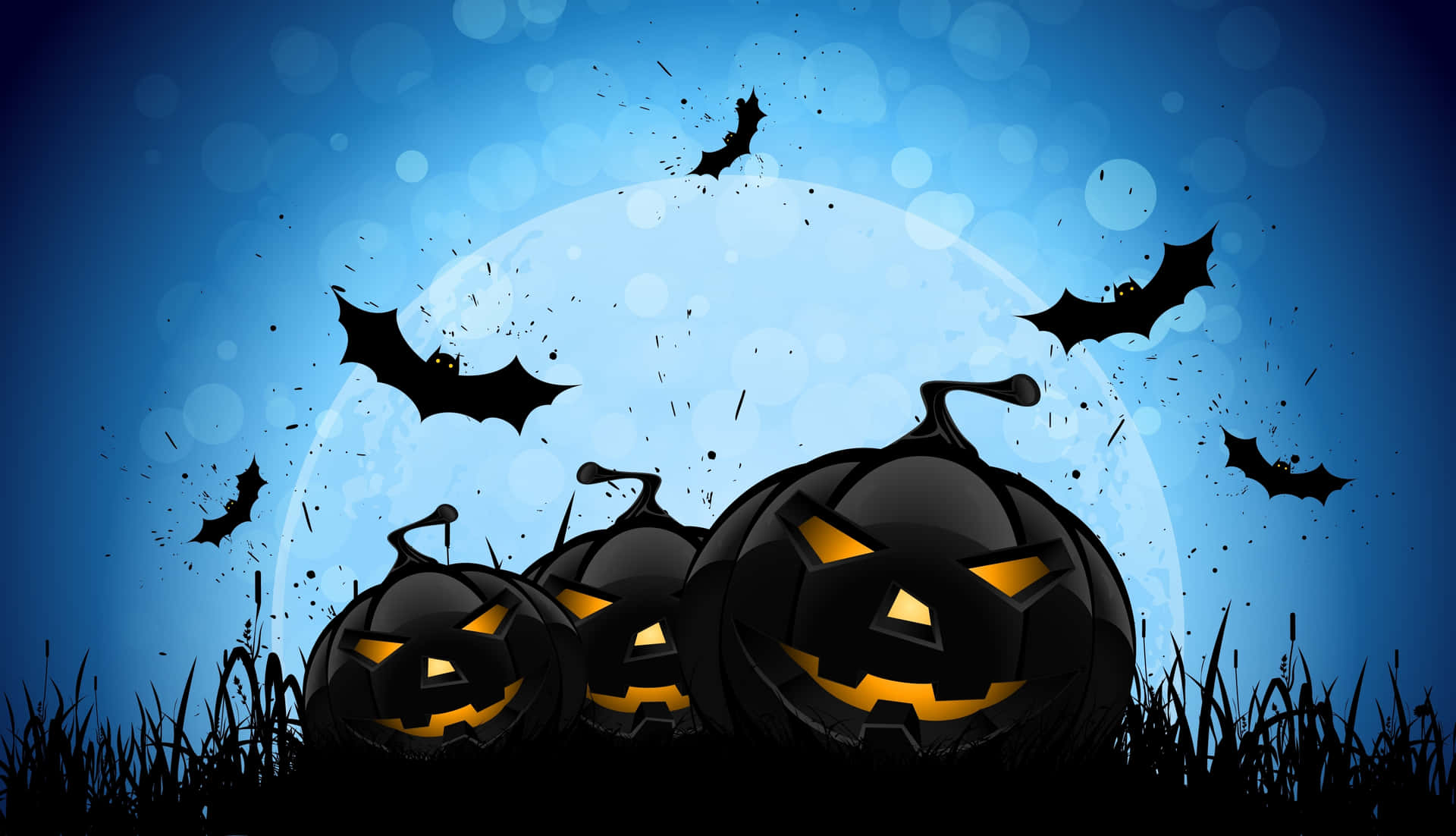 Bat Halloween Pumpkins Wallpaper